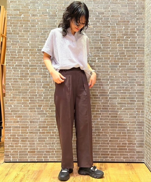 Grand PARK（グランドパーク）の「フレンチリネン混　ストレートパンツ（その他パンツ・レディース・ブラウン/ナチュラル/ブラック・FREE）」の17枚目の写真