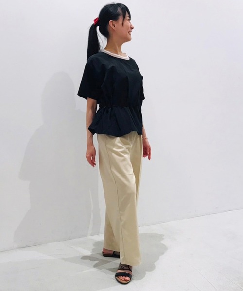 Grand PARK（グランドパーク）の「フレンチリネン混　ストレートパンツ（その他パンツ・レディース・ブラウン/ナチュラル/ブラック・FREE）」の19枚目の写真