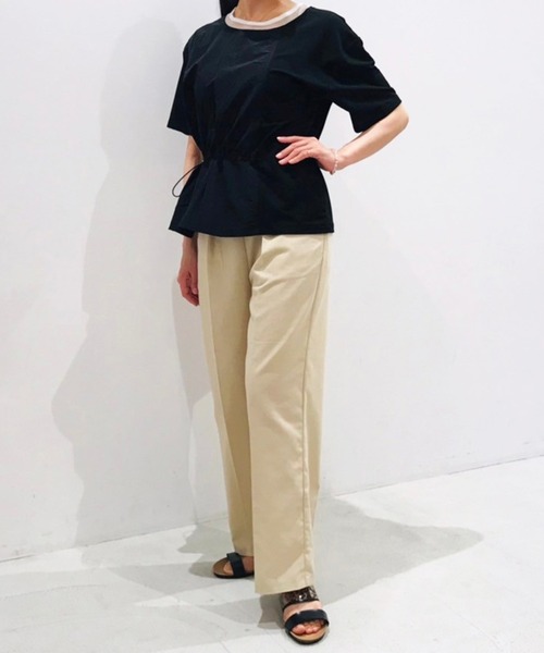 Grand PARK（グランドパーク）の「フレンチリネン混　ストレートパンツ（その他パンツ・レディース・ブラウン/ナチュラル/ブラック・FREE）」の20枚目の写真