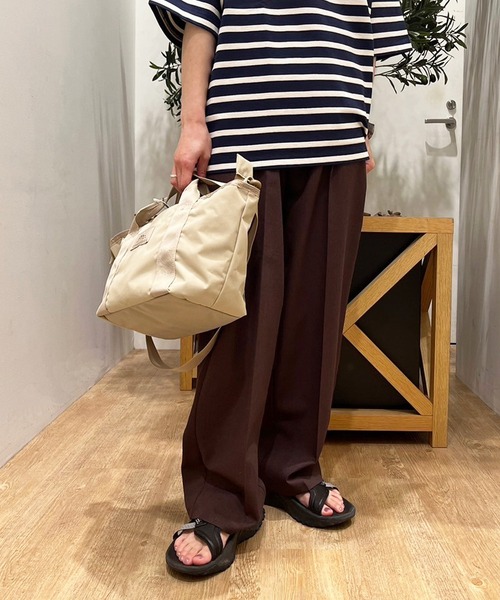 Grand PARK（グランドパーク）の「フレンチリネン混　ストレートパンツ（その他パンツ・レディース・ブラウン/ナチュラル/ブラック・FREE）」の18枚目の写真