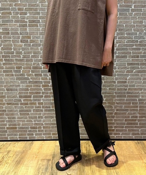 Grand PARK（グランドパーク）の「フレンチリネン混　ストレートパンツ（その他パンツ・レディース・ブラウン/ナチュラル/ブラック・FREE）」の22枚目の写真