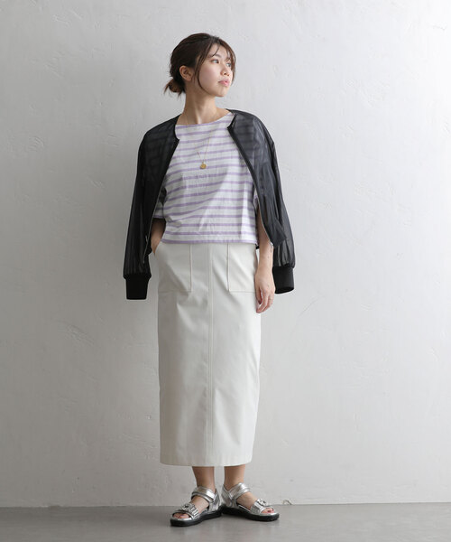 La TOTALITE（ラトータリテ）の「【LE MINOR/ルミノア】別注Crop pullover（Tシャツ/カットソー・レディース・ブラック/ピンク/キャメル/パープル・FREE）」の14枚目の写真