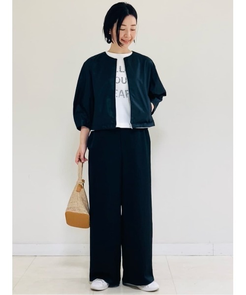 MICHEL KLEIN(ミッシェル・クラン)の「メタルタイプライターコンパクトブルゾン(ブルゾン・レディース・ブラック/ブラウン・38/40)」の3枚目の写真