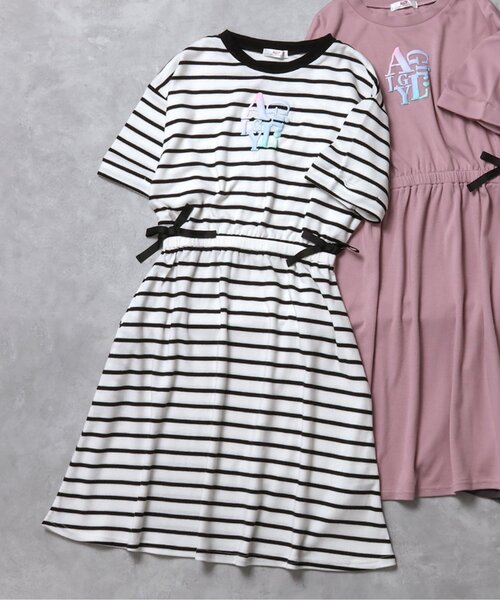 algy（アルジー）の「【接触冷感・吸水速乾】グラデロゴガーリーワンピ（ワンピース・キッズ・その他2/ピンク/チャコール・XX-SMALL/X-SMALL/SMALL/MEDIUM）」の2枚目の写真