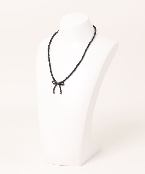 Heather（ヘザー）の「パールリボンネックレス　118770（ネックレス・レディース・ブラック/ホワイト・ONE SIZE）」の8枚目の写真