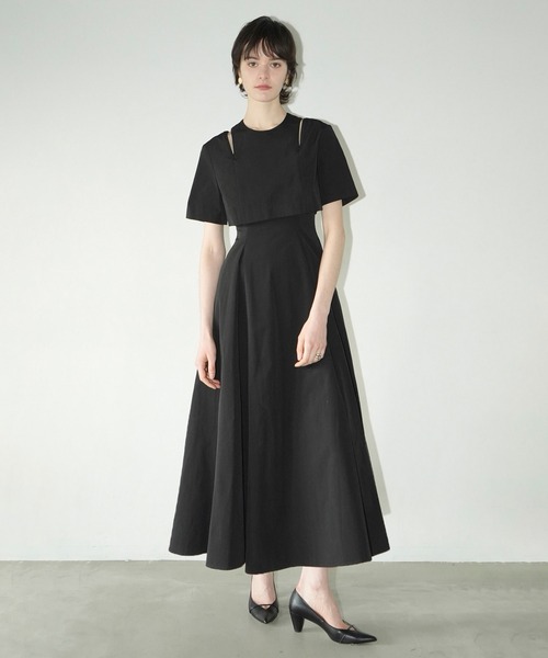 CLANE（クラネ）の「SLASH SHOULDER ONEPIECE（ワンピース