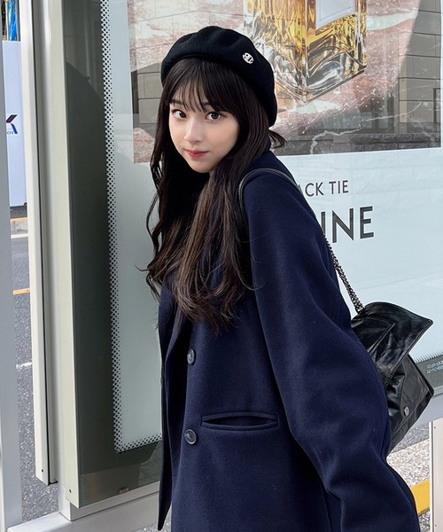 RiLi（リリ）の「ゴールドチャーム付きベレー帽【RL】（ハンチング