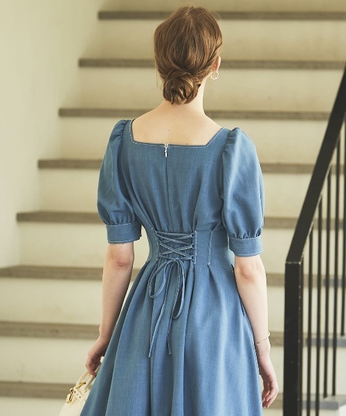 AND COUTURE（アンドクチュール）の「ウエストタックワンピース