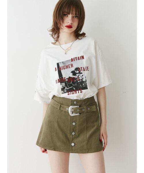 jouetie（ジュエティ）の「ロックグラフィックBIGTシャツ（Tシャツ/カットソー・レディース・オフホワイト/ブラック/パープル・MEDIUM）」の17枚目の写真