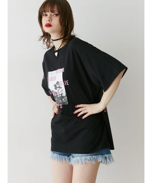 jouetie（ジュエティ）の「ロックグラフィックBIGTシャツ（Tシャツ/カットソー・レディース・オフホワイト/ブラック/パープル・MEDIUM）」の11枚目の写真