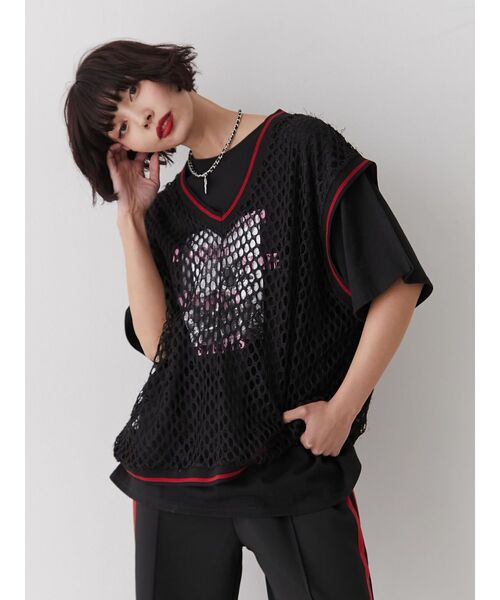 jouetie（ジュエティ）の「ロックグラフィックBIGTシャツ（Tシャツ/カットソー・レディース・オフホワイト/ブラック/パープル・MEDIUM）」の19枚目の写真