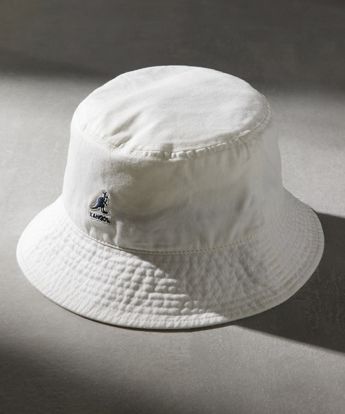 セール】【KANGOL】ワンポイントロゴバケットハット WASHED