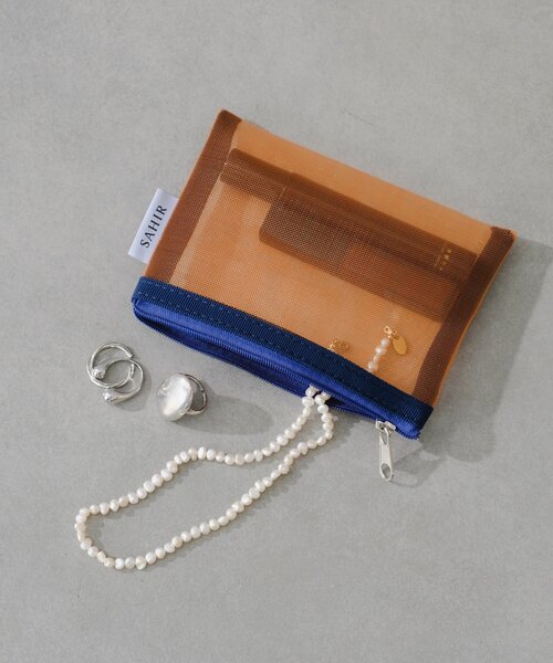 BIRTHDAY BAR(バースデイバー)の「【SAHIR サヒール】メッシュポーチ(ポーチ・レディース・グレー/ピンク/オレンジ・0)」の1枚目の写真