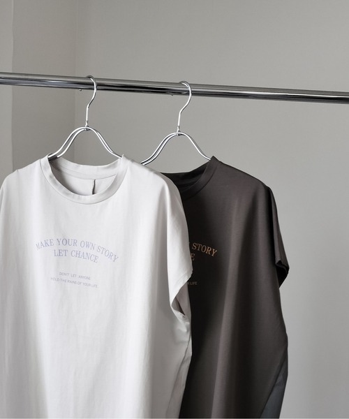 Virca(ヴィルカ)の「異素材切替Tシャツ(Tシャツ/カットソー・レディース・グレー/チャコールグレー・38)」の8枚目の写真