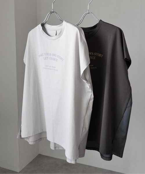Virca(ヴィルカ)の「異素材切替Tシャツ(Tシャツ/カットソー・レディース・グレー/チャコールグレー・38)」の7枚目の写真