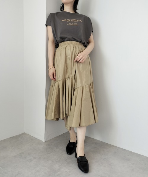 Virca(ヴィルカ)の「異素材切替Tシャツ(Tシャツ/カットソー・レディース・グレー/チャコールグレー・38)」の13枚目の写真