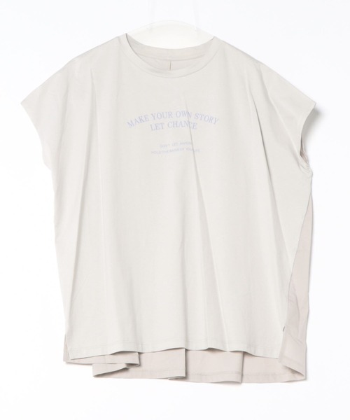 Virca(ヴィルカ)の「異素材切替Tシャツ(Tシャツ/カットソー・レディース・グレー/チャコールグレー・38)」の5枚目の写真