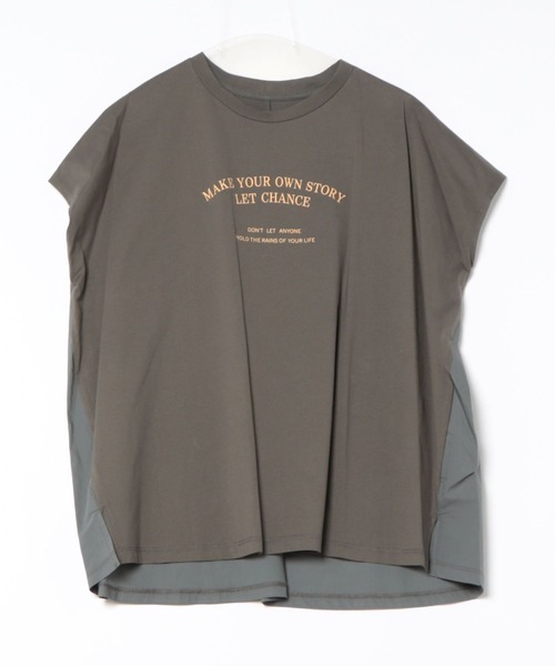 Virca(ヴィルカ)の「異素材切替Tシャツ(Tシャツ/カットソー・レディース・グレー/チャコールグレー・38)」の6枚目の写真