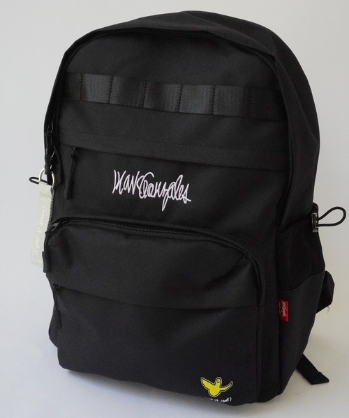 PARKS TOKYO SELECT（パークストウキョウセレクト）の「【（What it isNt) ART BY MARKGONZALES】キーホルダー付き バックパック / リュック（バックパック/リュック・メンズ・ブラック×パープル/ブラック×イエロー/ブラック×ホワイト・FREE）」の2枚目の写真