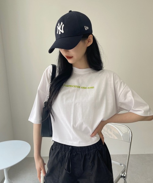 Ada.（エイダ）の「サガラ刺繍 クロップド フラワー Tシャツ（Tシャツ/カットソー・レディース・オフホワイト/チャコール/オートミール・FREE）」の8枚目の写真