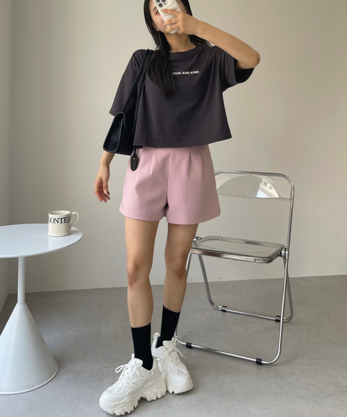 Ada.（エイダ）の「サガラ刺繍 クロップド フラワー Tシャツ（Tシャツ/カットソー・レディース・オフホワイト/チャコール/オートミール・FREE）」の12枚目の写真