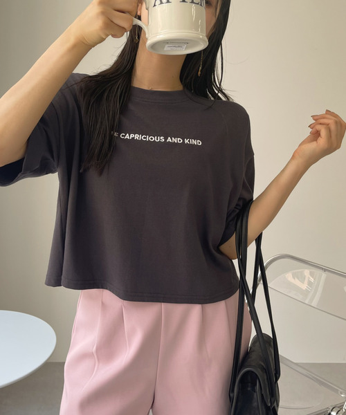 Ada.（エイダ）の「サガラ刺繍 クロップド フラワー Tシャツ（Tシャツ/カットソー・レディース・オフホワイト/チャコール/オートミール・FREE）」の15枚目の写真