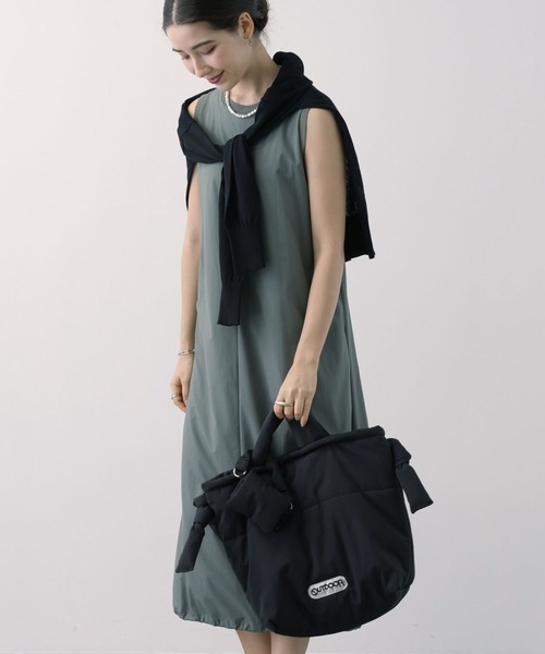 saloon(サルーン)の「SALOON(サルーン)/ノースリバルーンワンピース【洗濯機洗い可】(ワンピース・レディース・カーキ/ブラック/ブルー・FREE)」の1枚目の写真