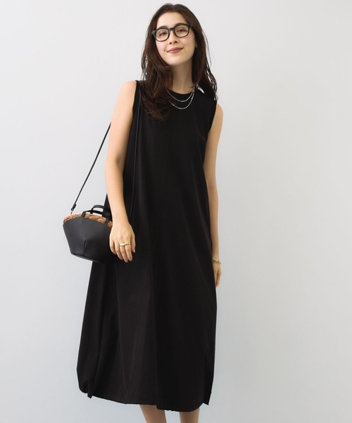 saloon(サルーン)の「SALOON(サルーン)/ノースリバルーンワンピース【洗濯機洗い可】(ワンピース・レディース・カーキ/ブラック/ブルー・FREE)」の2枚目の写真