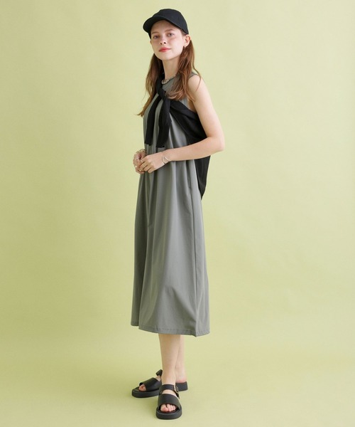 saloon(サルーン)の「SALOON(サルーン)/ノースリバルーンワンピース【洗濯機洗い可】(ワンピース・レディース・カーキ/ブラック/ブルー・FREE)」の10枚目の写真