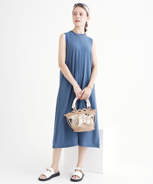 saloon(サルーン)の「SALOON(サルーン)/ノースリバルーンワンピース【洗濯機洗い可】(ワンピース・レディース・カーキ/ブラック/ブルー・FREE)」の13枚目の写真