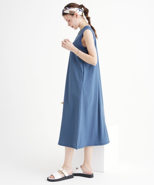 saloon(サルーン)の「SALOON(サルーン)/ノースリバルーンワンピース【洗濯機洗い可】(ワンピース・レディース・カーキ/ブラック/ブルー・FREE)」の14枚目の写真