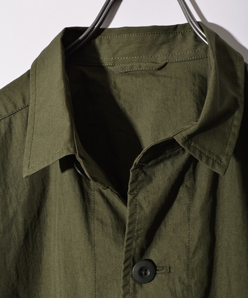 SHIPS JET BLUE（シップスジェットブルー）の「SHIPS JET BLUE (シップス ジェットブルー): ギャバ ショップコート■（ステンカラーコート・メンズ・ネイビー/ベージュ/オリーブ・LARGE/SMALL/MEDIUM）」の6枚目の写真