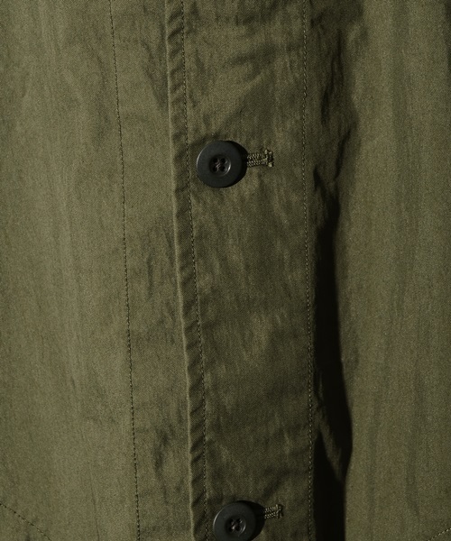SHIPS JET BLUE（シップスジェットブルー）の「SHIPS JET BLUE (シップス ジェットブルー): ギャバ ショップコート■（ステンカラーコート・メンズ・ネイビー/ベージュ/オリーブ・LARGE/SMALL/MEDIUM）」の7枚目の写真