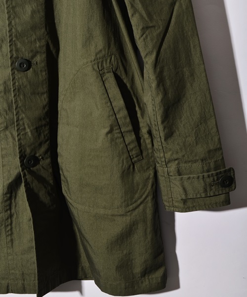 SHIPS JET BLUE（シップスジェットブルー）の「SHIPS JET BLUE (シップス ジェットブルー): ギャバ ショップコート■（ステンカラーコート・メンズ・ネイビー/ベージュ/オリーブ・LARGE/SMALL/MEDIUM）」の8枚目の写真