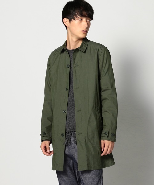 SHIPS JET BLUE（シップスジェットブルー）の「SHIPS JET BLUE (シップス ジェットブルー): ギャバ ショップコート■（ステンカラーコート・メンズ・ネイビー/ベージュ/オリーブ・LARGE/SMALL/MEDIUM）」の14枚目の写真