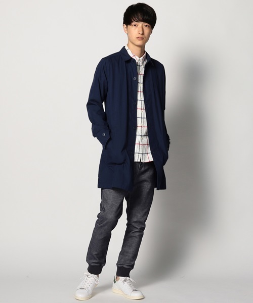 SHIPS JET BLUE（シップスジェットブルー）の「SHIPS JET BLUE (シップス ジェットブルー): ギャバ ショップコート■（ステンカラーコート・メンズ・ネイビー/ベージュ/オリーブ・LARGE/SMALL/MEDIUM）」の12枚目の写真