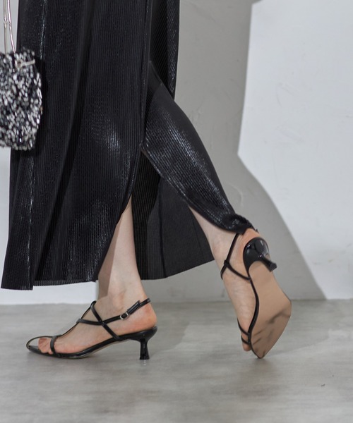 each（イーチ）の「シャイニープリーツタイトスカート（スカート・レディース・イエローゴールド/シルバー/ブラック・FREE）」の6枚目の写真