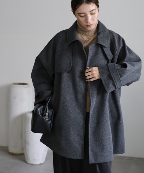 2WAYスタンドネックミドルコート select MOCA（セレクトモカ）の「2WAYスタンドネックミドル