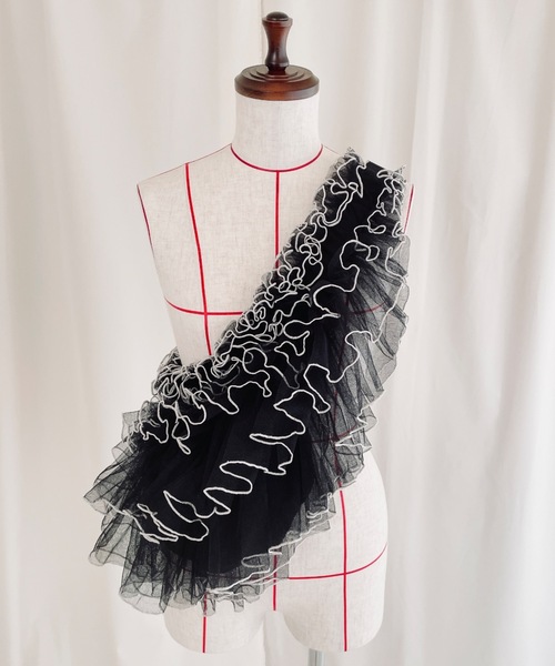 限定販売】DORA TIER TULLE - MIDI/チュールフリルバッグ