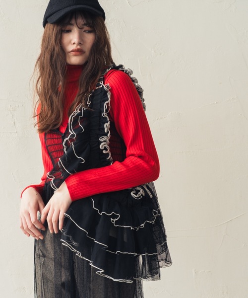 限定販売】DORA TIER TULLE - MIDI/チュールフリルバッグ