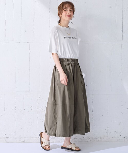 ANY(エニィ)の「【汗ジミ防止加工】シルケットスムース半袖ロゴTシャツ(Tシャツ/カットソー・レディース・ブラック系/ホワイト系/ライトグレー系・4)」の17枚目の写真