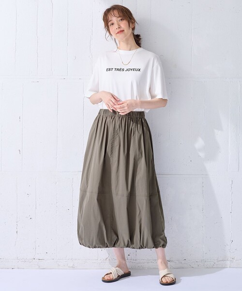 ANY(エニィ)の「【汗ジミ防止加工】シルケットスムース半袖ロゴTシャツ(Tシャツ/カットソー・レディース・ブラック系/ホワイト系/ライトグレー系・4)」の19枚目の写真