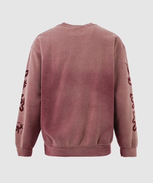SASQUATCHfabrix.(サスクワァッチファブリックス)の「“EASTEND DRAGON FONT” DESTROY SWEATSHIRT(スウェット・メンズ・ネイビー系/その他/ブラウン系その他・XL/L)」の7枚目の写真