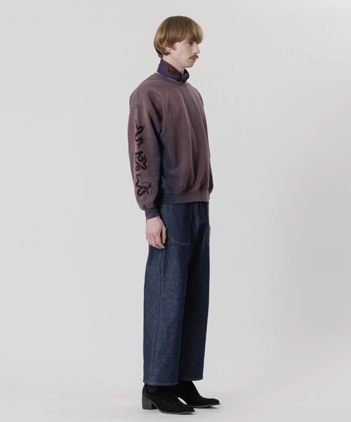 SASQUATCHfabrix.(サスクワァッチファブリックス)の「“EASTEND DRAGON FONT” DESTROY SWEATSHIRT(スウェット・メンズ・ネイビー系/その他/ブラウン系その他・XL/L)」の5枚目の写真