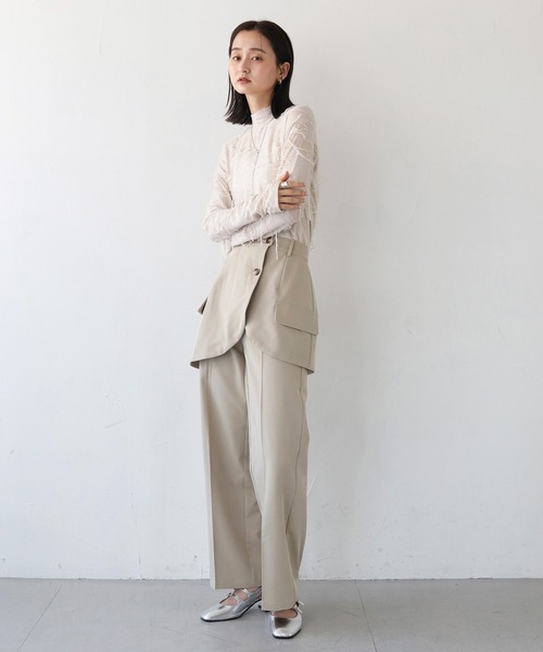 CLEIO(クレイオ)の「【CLEIO】花ジャガードシースルートップス(Tシャツ/カットソー・レディース・アイボリー・FREE)」の20枚目の写真