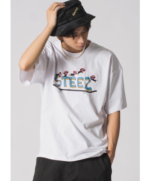 RE730（アールイーセブンサーティー）の「RE730 なみおくんキャット　ビッグシルエットTシャツ（Tシャツ/カットソー・メンズ・オフホワイト/ブラック・MEDIUM/LARGE/X-LARGE）」の3枚目の写真