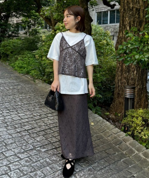 Mila Owen(ミラオーウェン)の「バックリボンキャミソールビスチェ(Tシャツ/カットソー・レディース・ブラック/イエロー/ブラウン・FREE)」の1枚目の写真