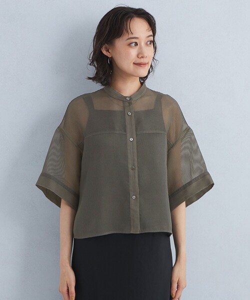 「green label relaxing」 半袖ブラウス FREE グレー レディース UNITED ARROWS green label relaxing（シャツ/ブラウス(半袖/袖