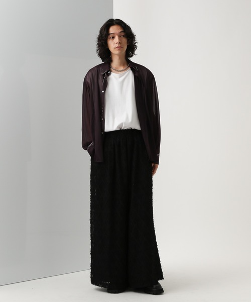 HARE（ハレ）の「シアーシルバーパーツシャツ(HARE)（シャツ/ブラウス・メンズ・パープル/ブラック/グレー・FREE）」の6枚目の写真