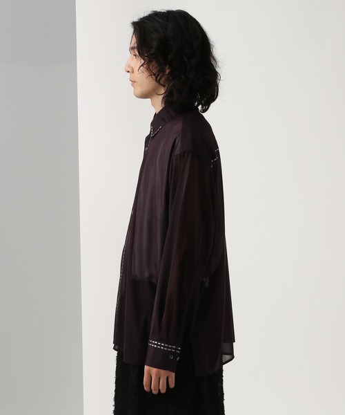 HARE（ハレ）の「シアーシルバーパーツシャツ(HARE)（シャツ/ブラウス・メンズ・パープル/ブラック/グレー・FREE）」の21枚目の写真
